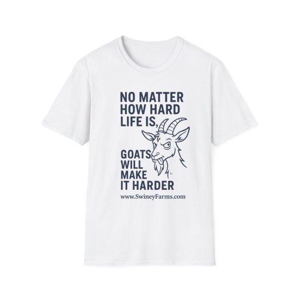 Goats are adorably… chaotic. 🐐 Wear the truth with this mischievous farm T-Shirt