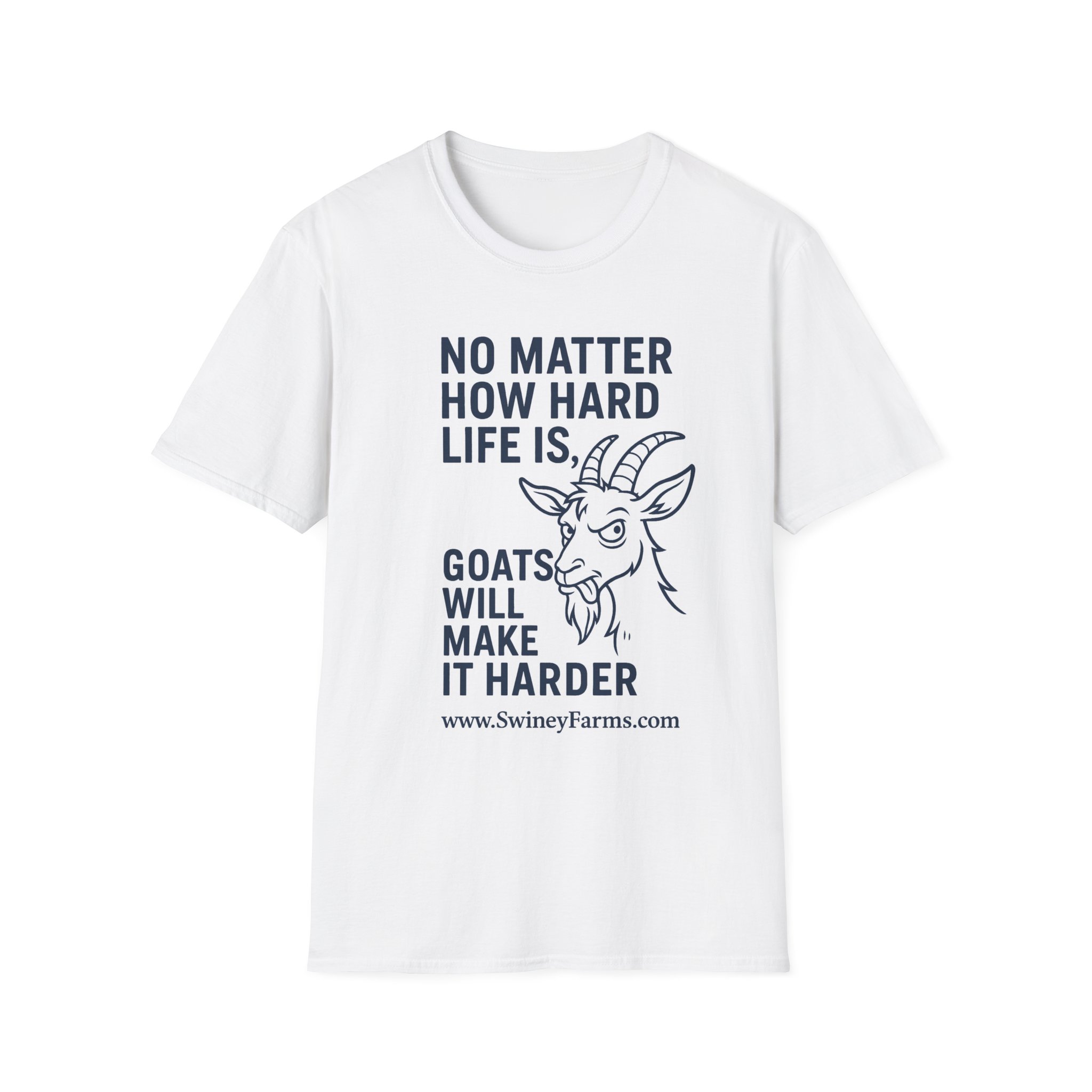 Goats are adorably… chaotic. 🐐 Wear the truth with this mischievous farm T-Shirt