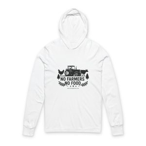 NO FARMERS NO FOOD - Hooded Long Sleeve Tee