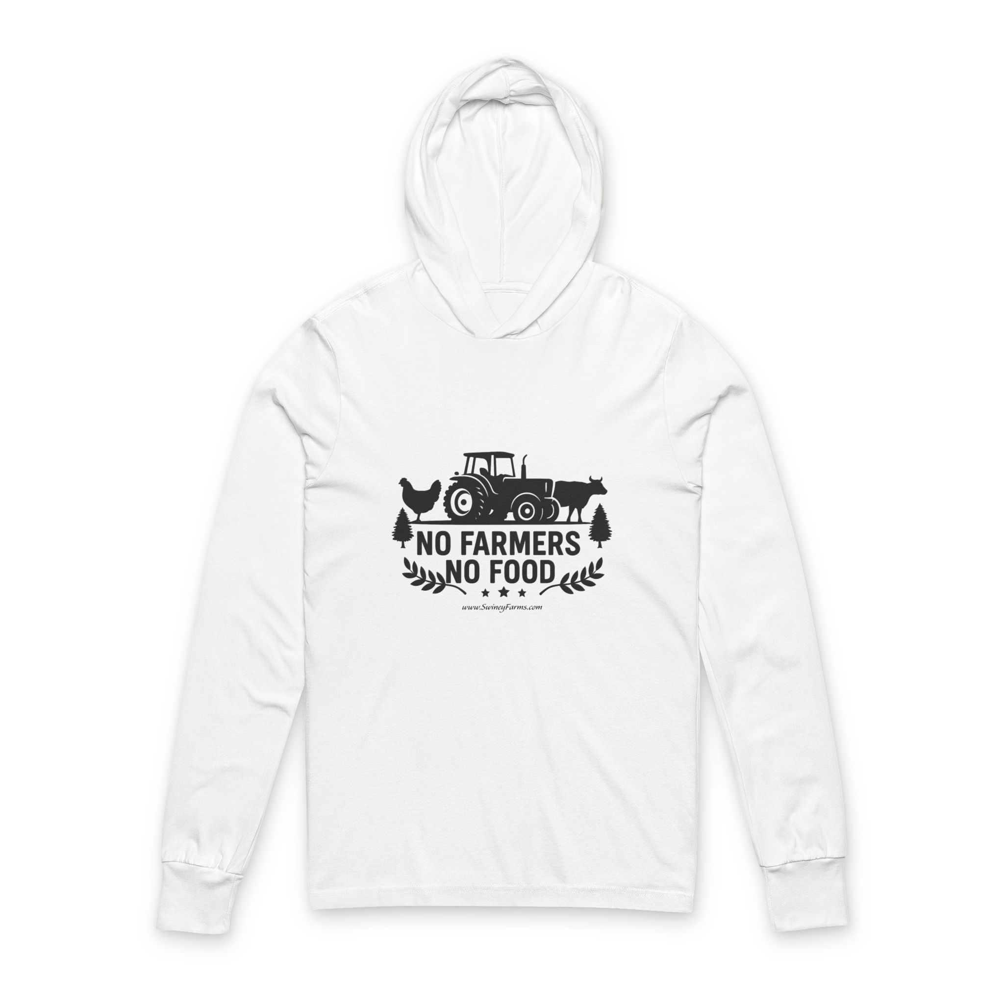 NO FARMERS NO FOOD - Hooded Long Sleeve Tee